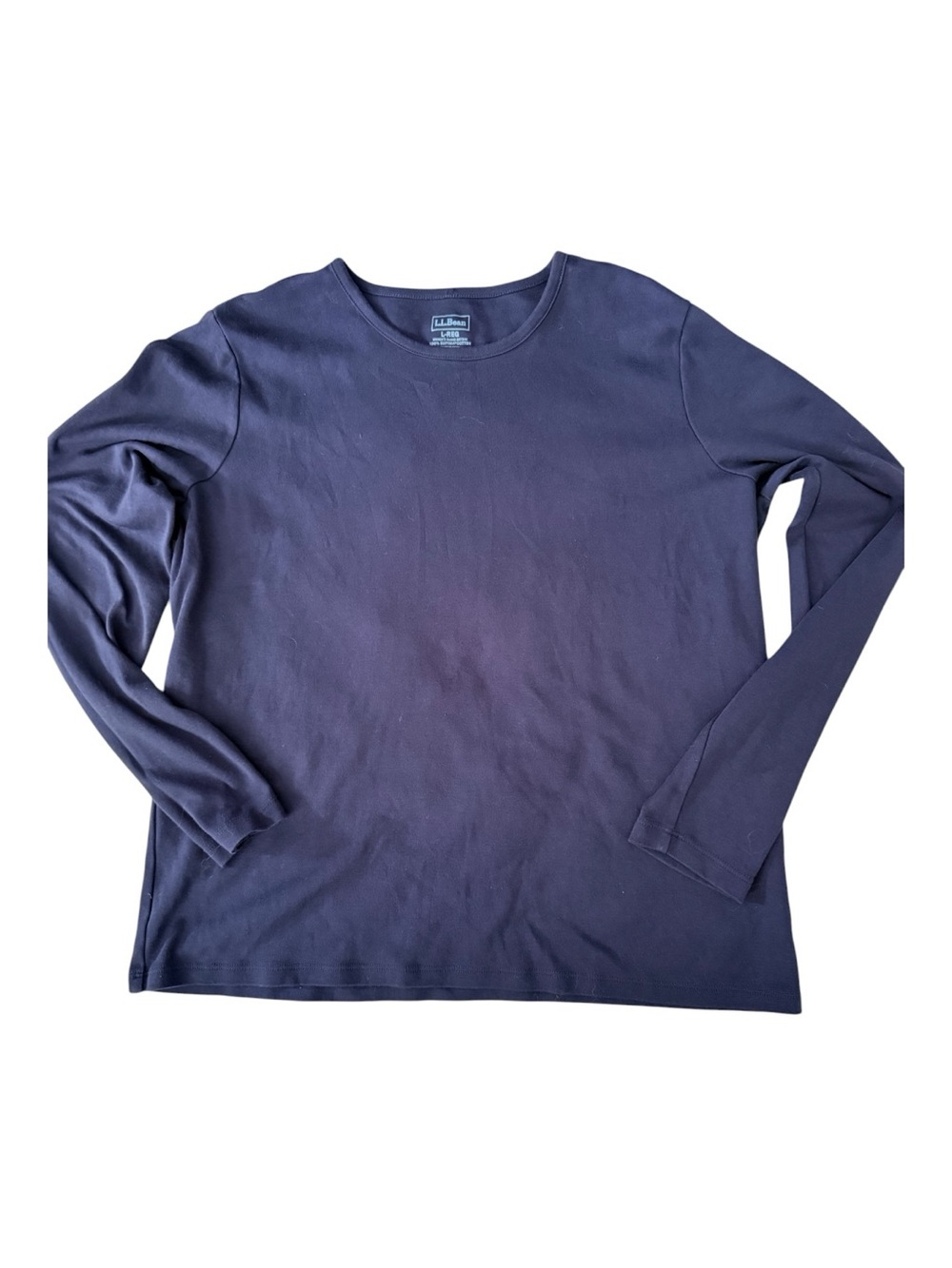 L.L. Bean cotton Navy Long Sleeve Crewneck Tee casual activewear cottagecore L